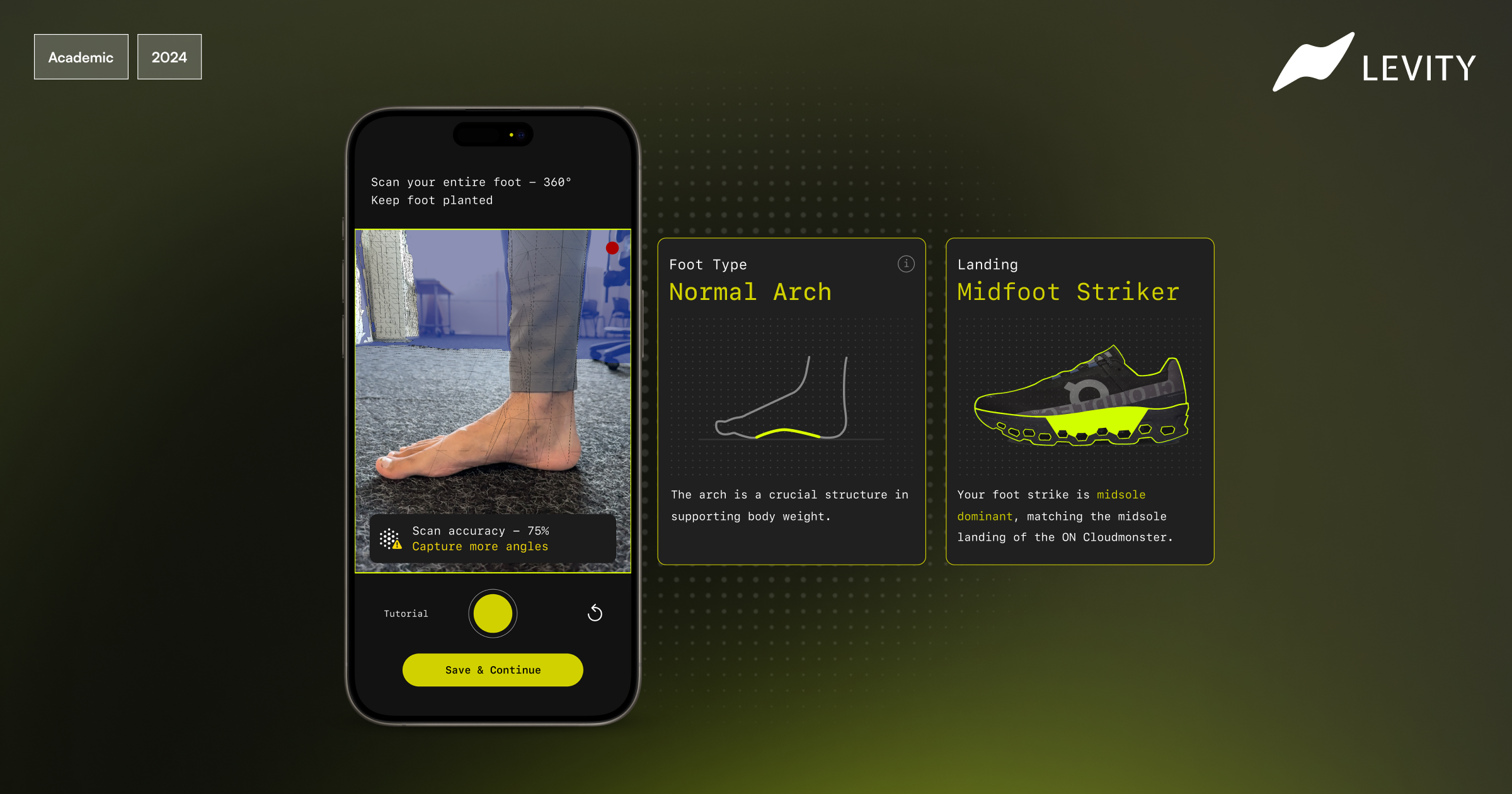 Levity: Revolutionizing footwear with AI-driven scans to recommend the best running shoes