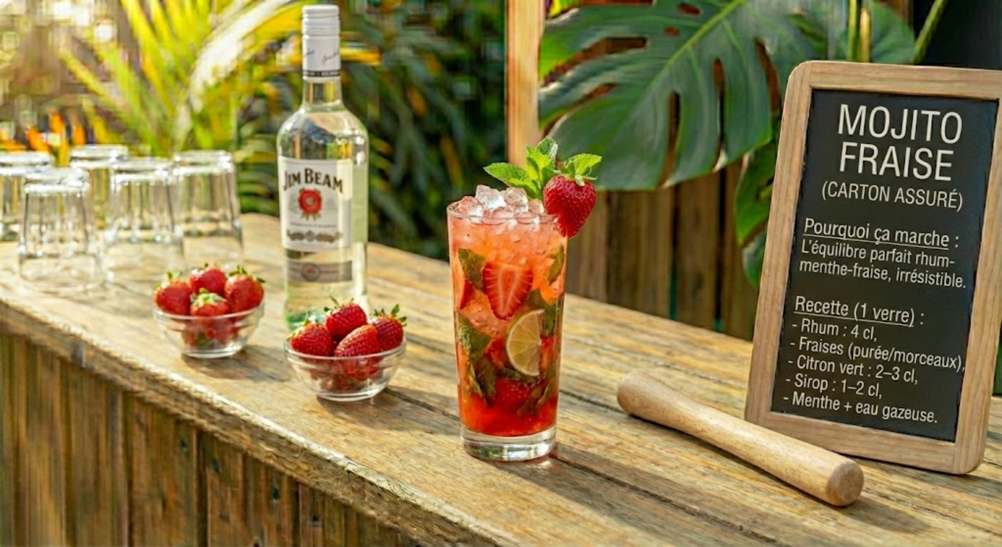 Cocktail Mojito fraise