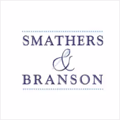 Smathers & Branson company logo with decorative lines above and below.