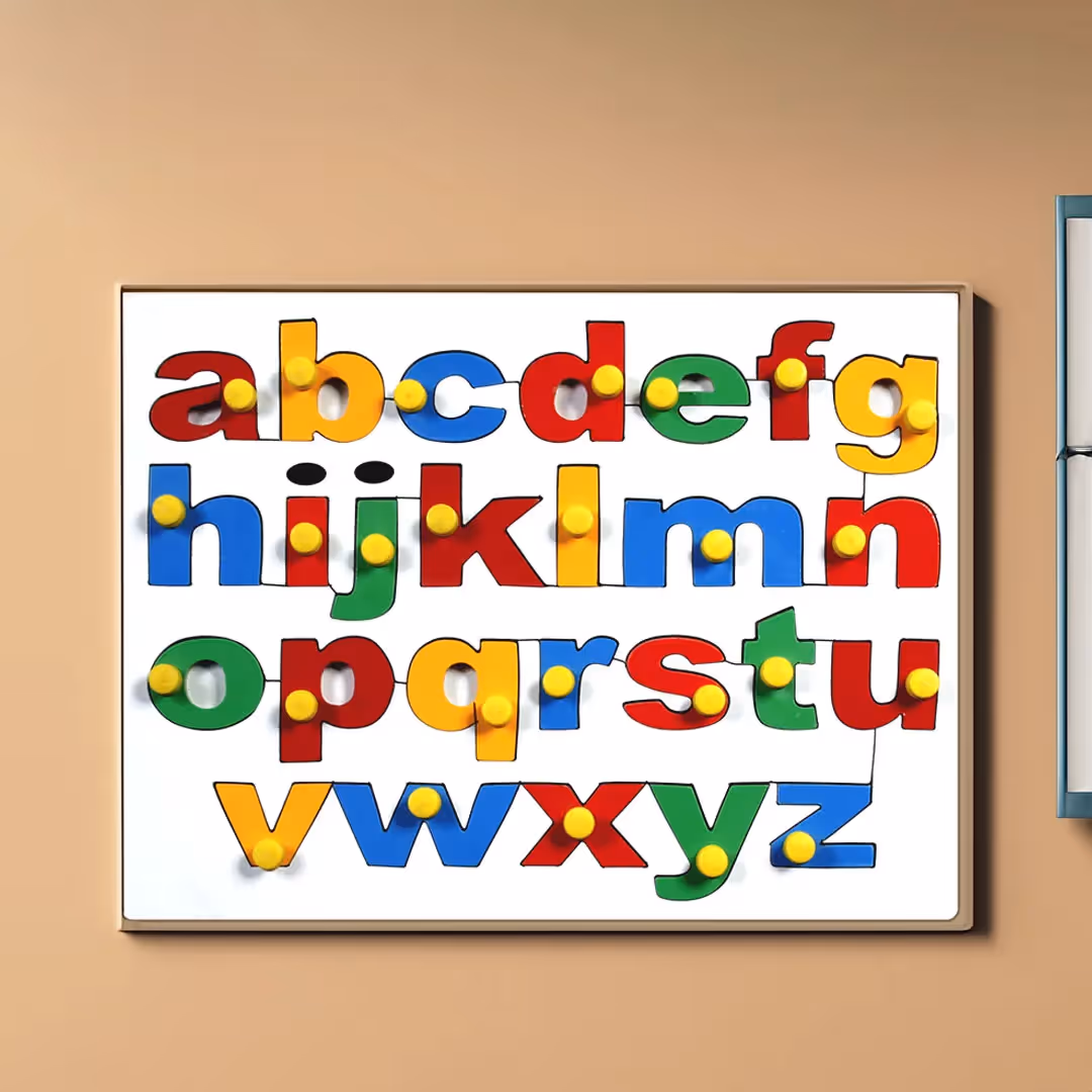 English Alphabet Tray Lowercase with Knob