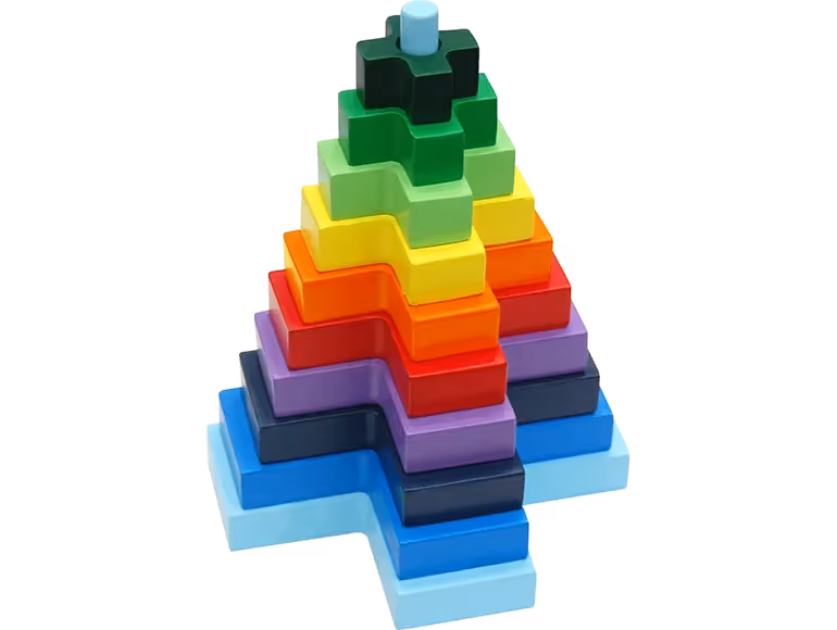 Wooden stacking blocks.