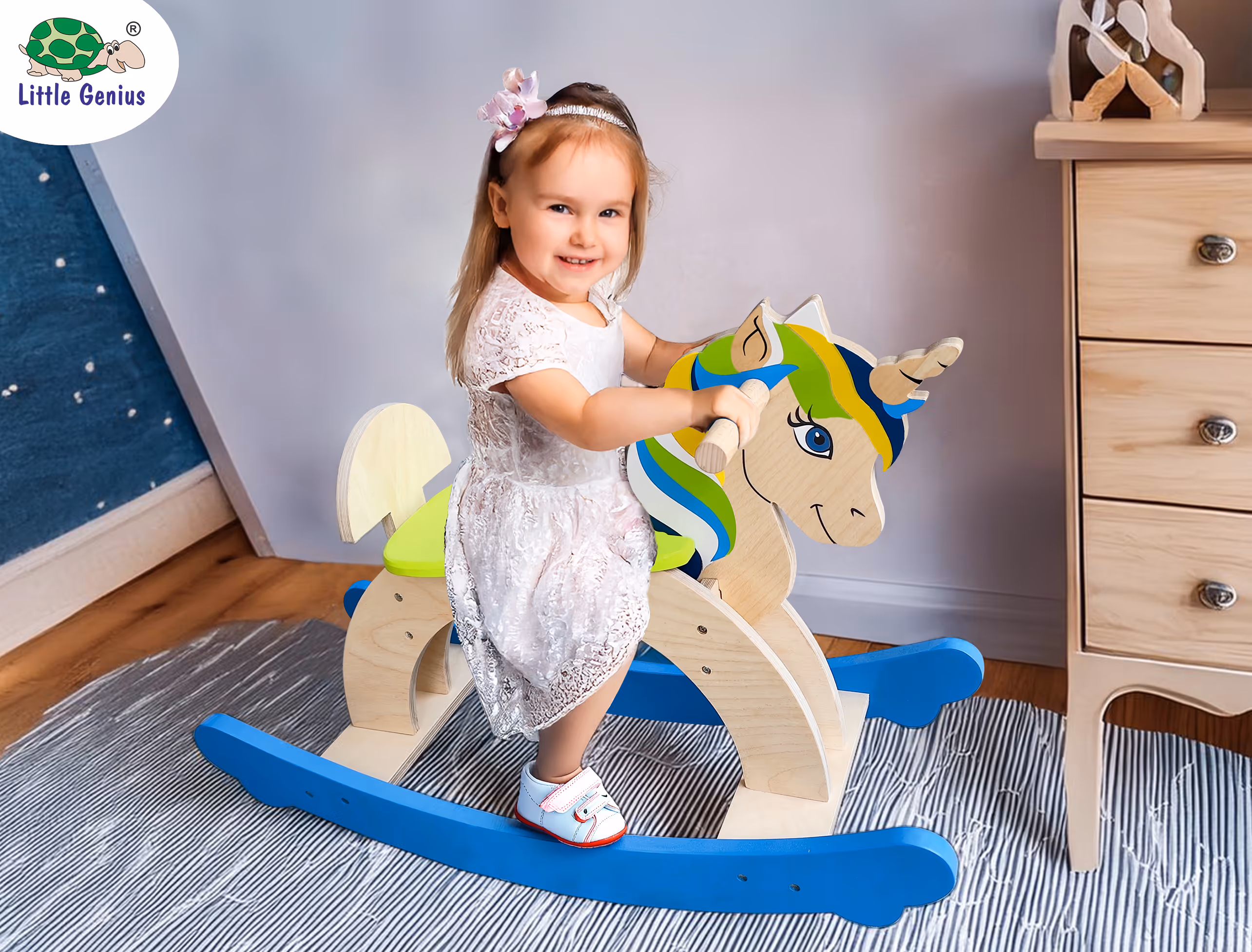 Wooden Rocking Unicorn