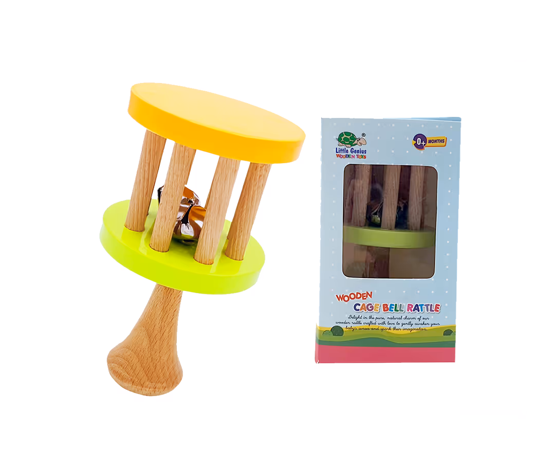 Wooden Cage Bell Rattle