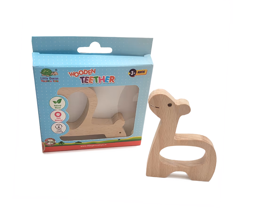 Wooden Giraffe Teether