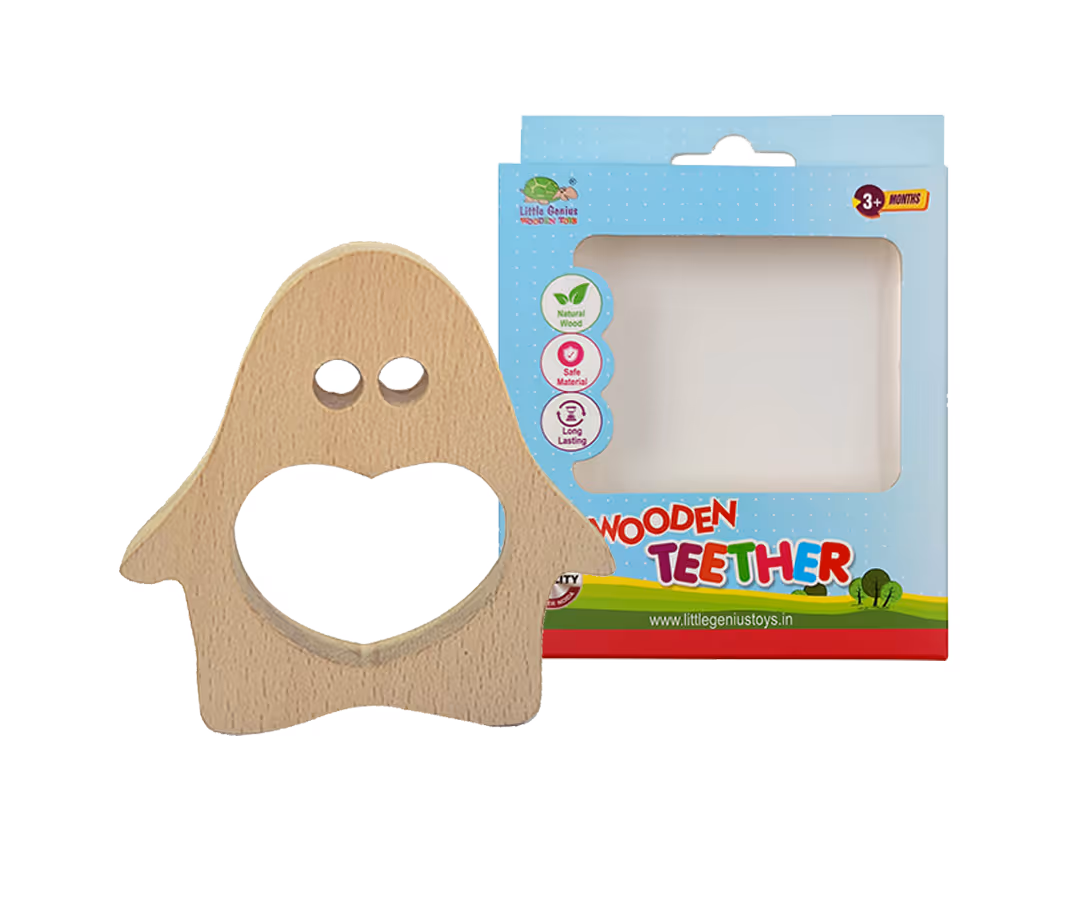 Wooden Penguin Teether