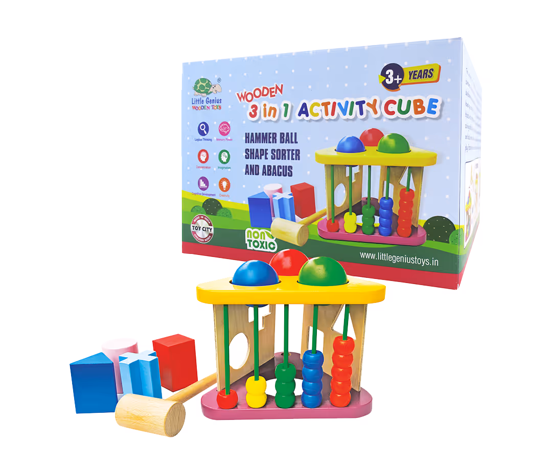 Wooden 3 in 1 Activity Triangle