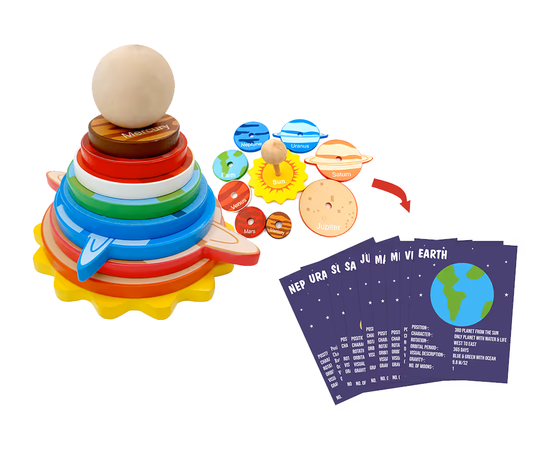 Wooden Stacking Planets