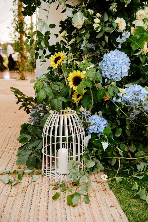 blue and yellow wedding flowers rutland wedding florist