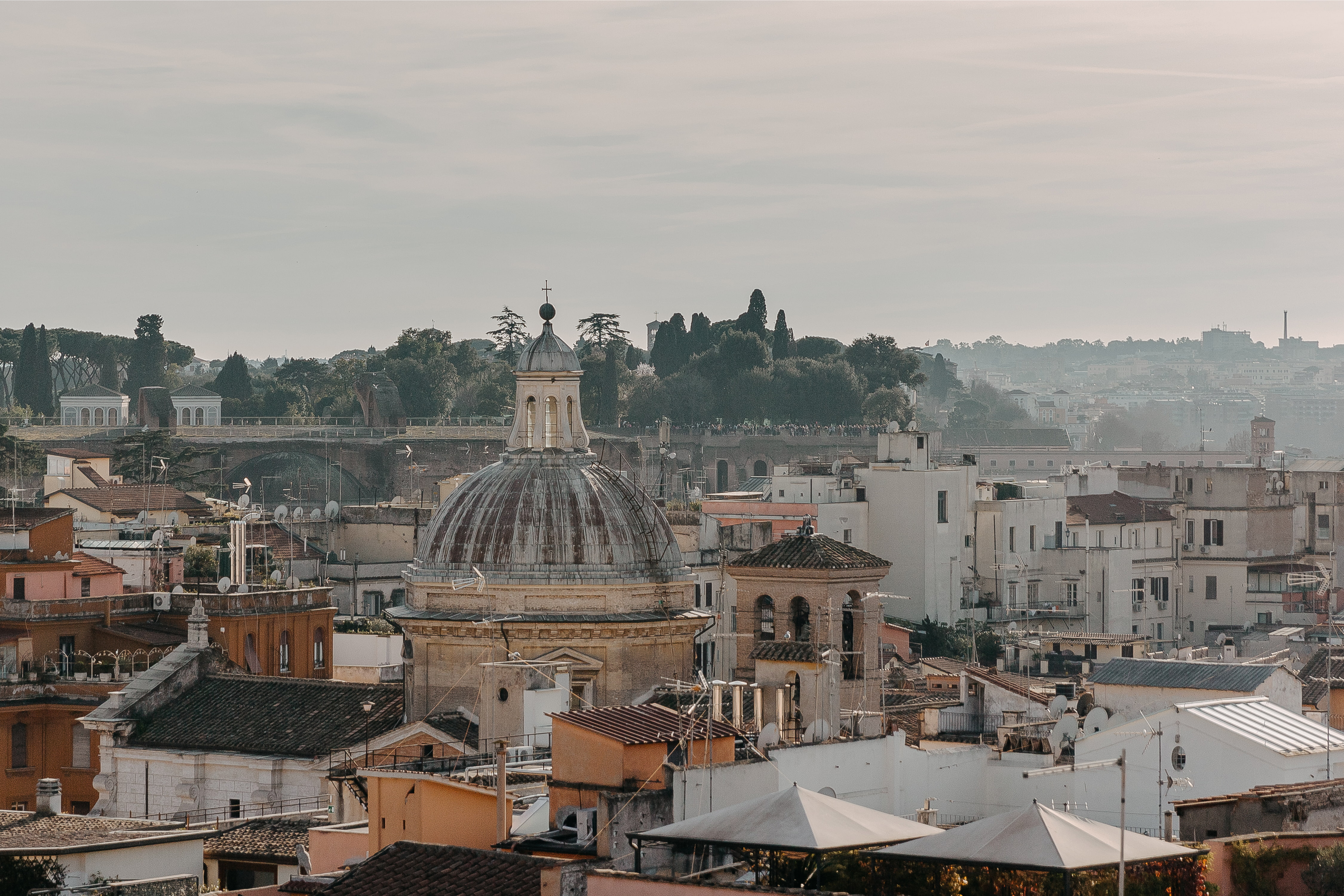 View on Monti district from the Casa Monti Rooftop