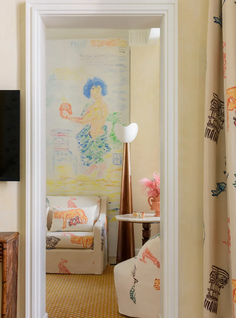 Bathroom with large shower in the Suite bedroom in Casa Monti hotel