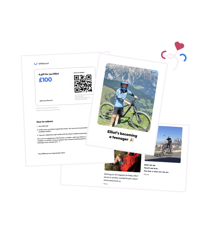 Image of GiftRound e-gift card PDF and free group card