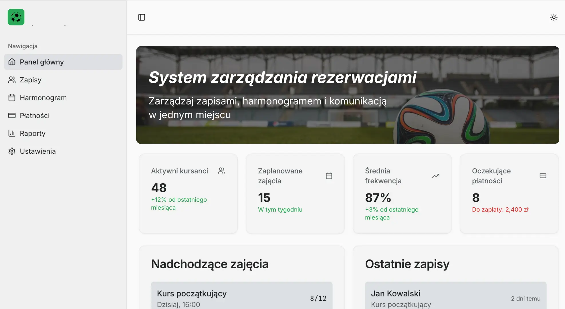 aplikacja zarzadzanie rezerwacjami