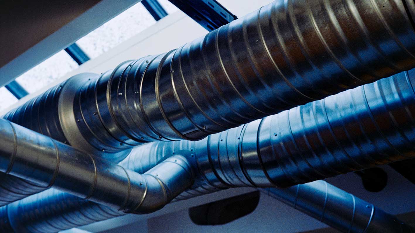Commercial HVAC ductwork designed for efficient airflow and accurate system sizing