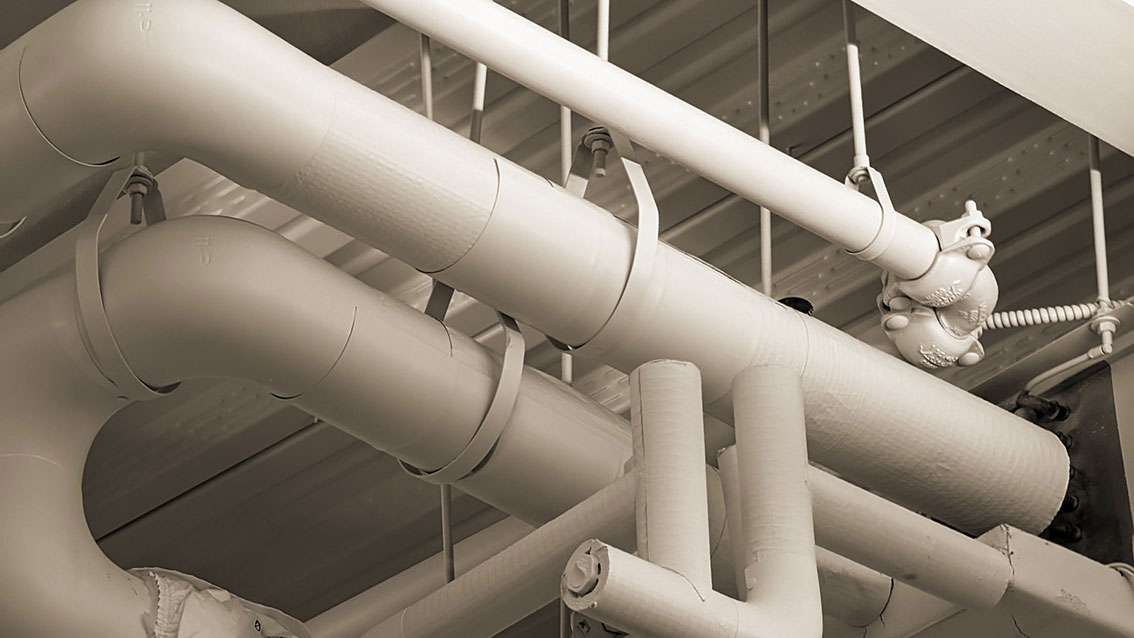 Hydronic HVAC piping system used during early-stage feasibility study and system design