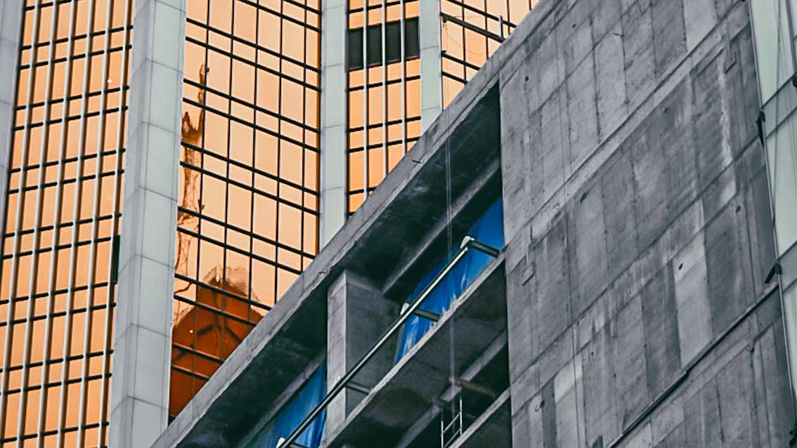 Commercial building representing early-stage HVAC design and feasibility analysis for design-build projects.