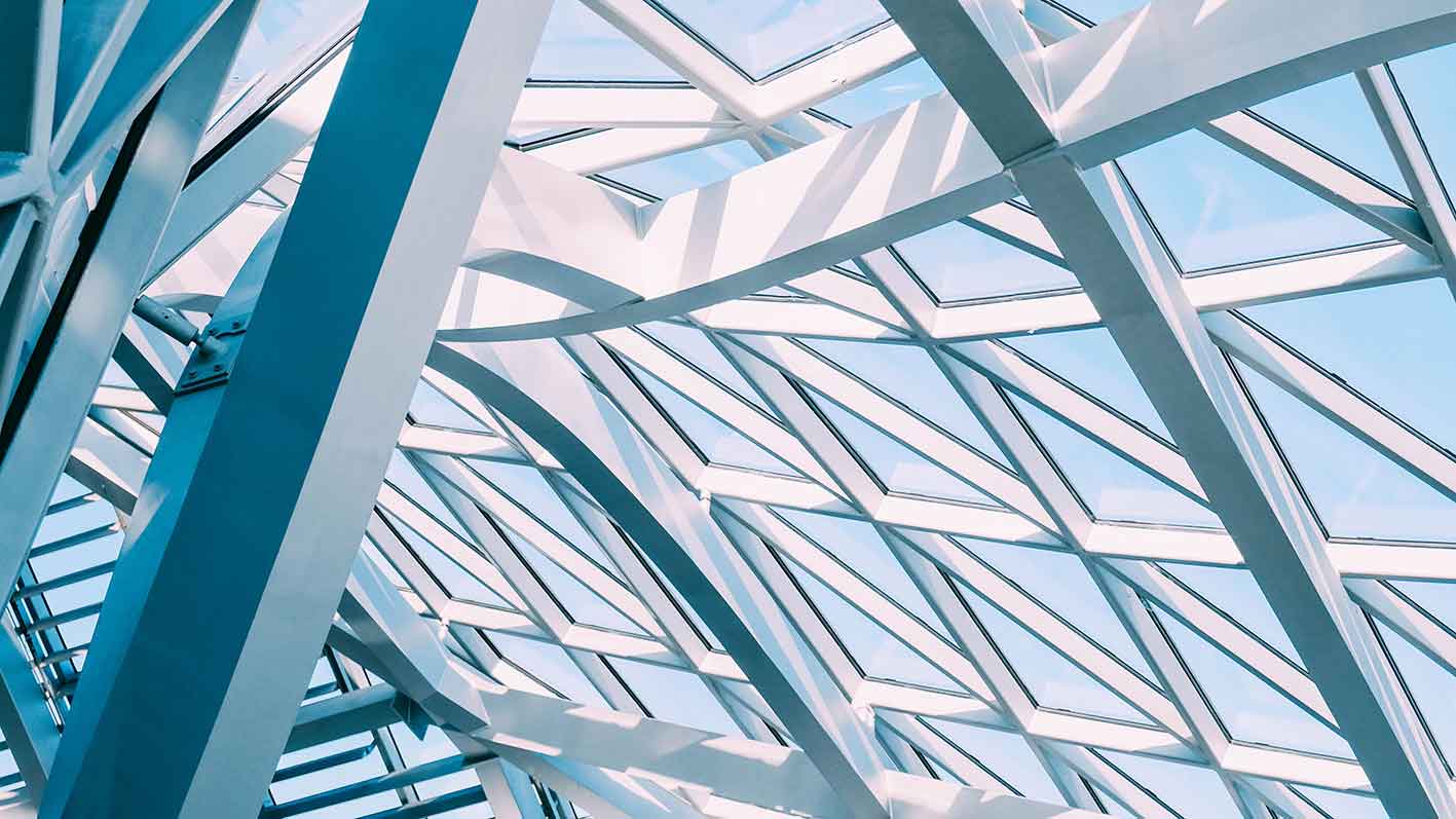 Modern building structure representing coordinated HVAC BIM workflows, connected engineering data and model synchronisation with Hysopt BIM Syncer.