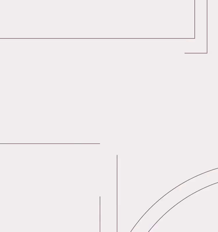 Minimalist abstract background with thin curved and straight brown lines on a light beige surface.