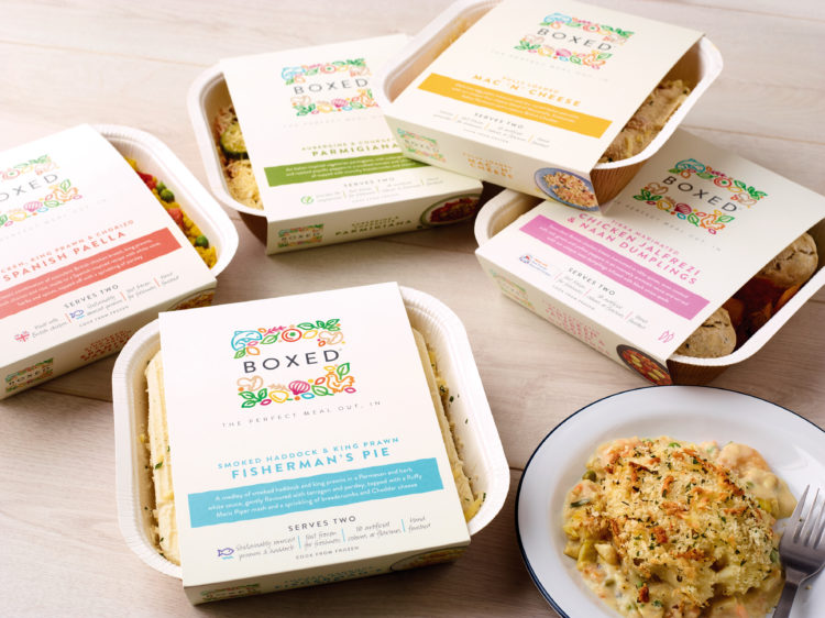 Boxed premium frozen food packaging