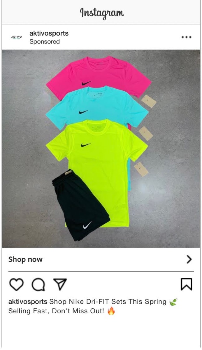 Aktivo Sports ad creative 1