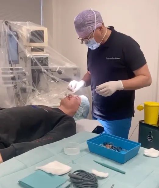 A man in surgery