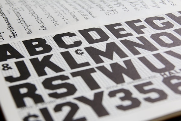 font styles from printing book