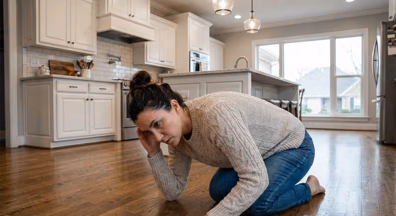a clogged kitchen sink
