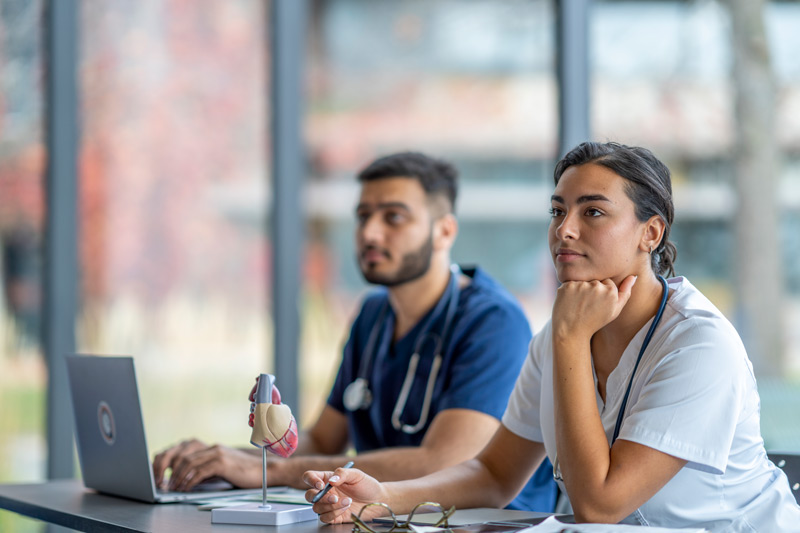 Two nursing students