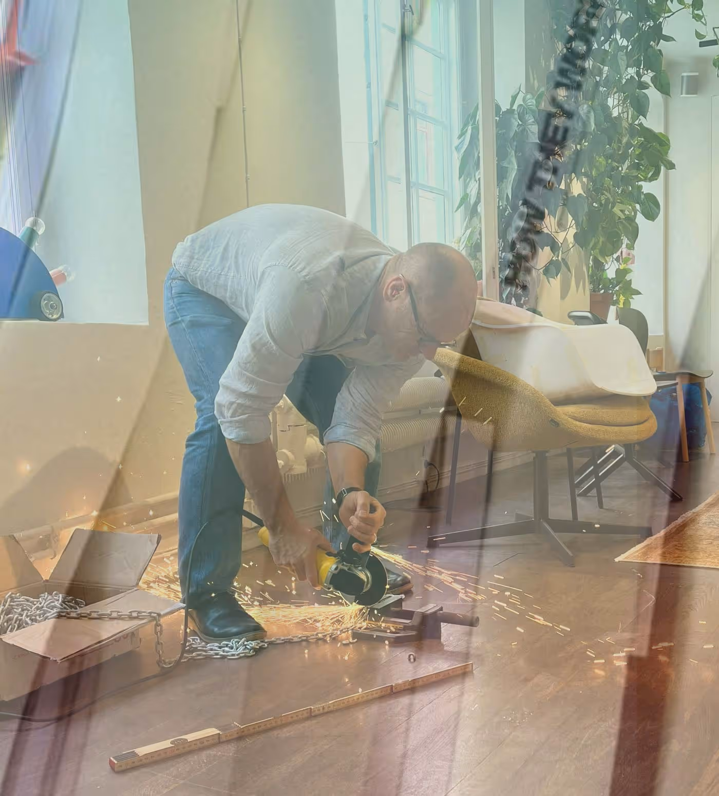 Fredrik Mattson in his workshop