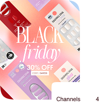 A black and white advertisement for Black Friday.