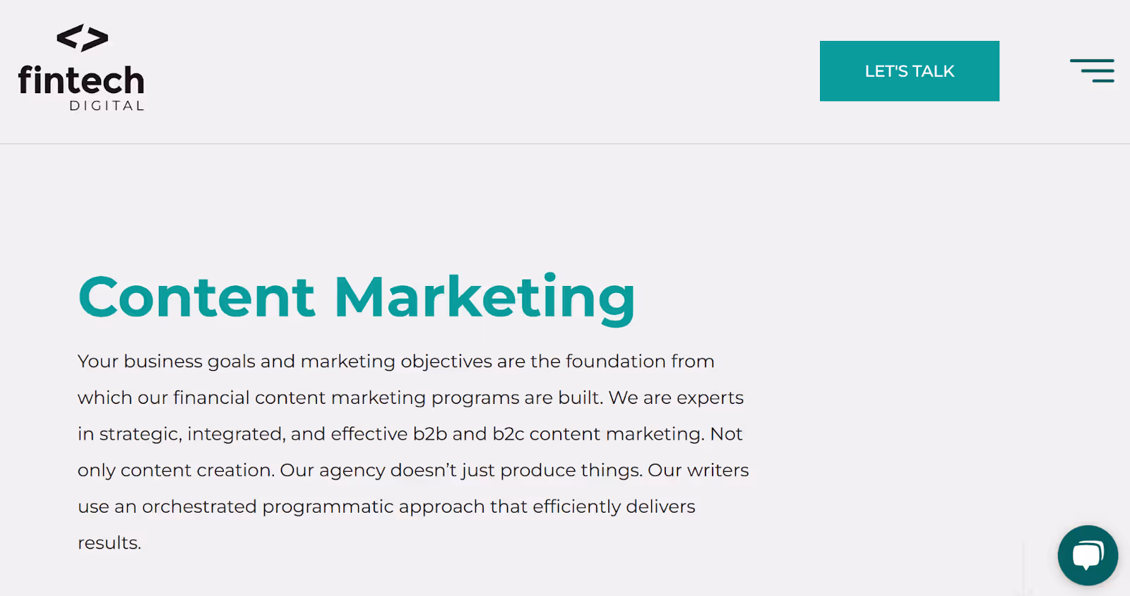 Marketing Agency: Fintech Digital