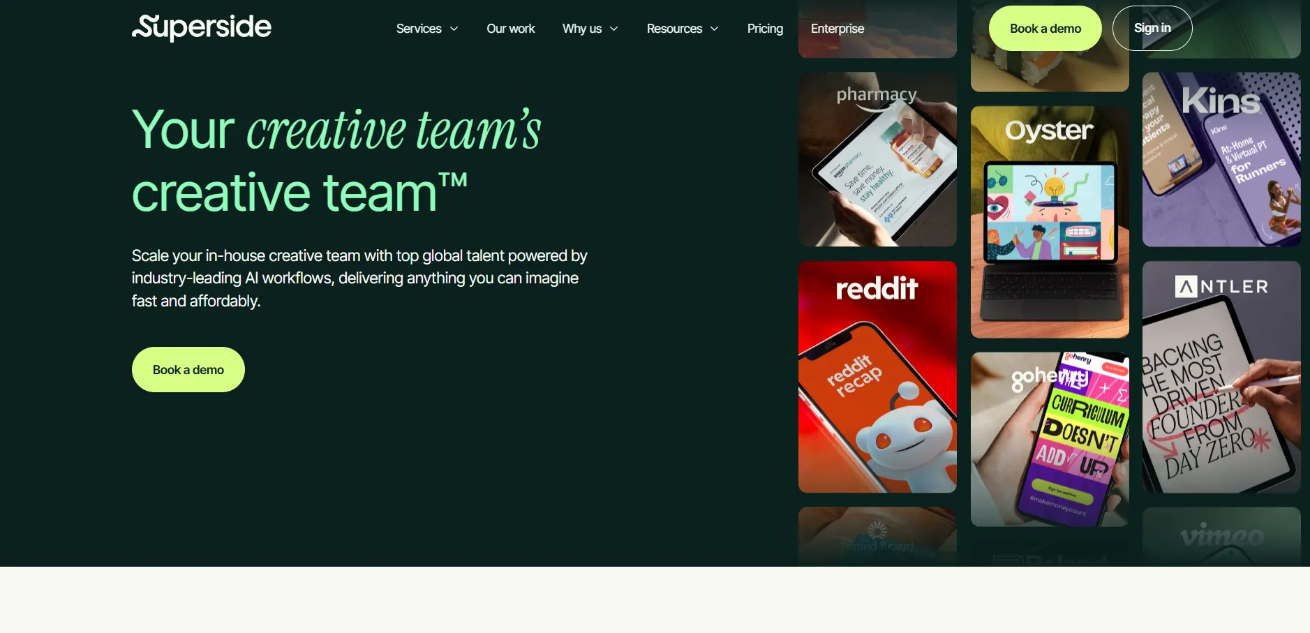 Superside supports healthcare teams with scalable creative and AI-powered campaigns.