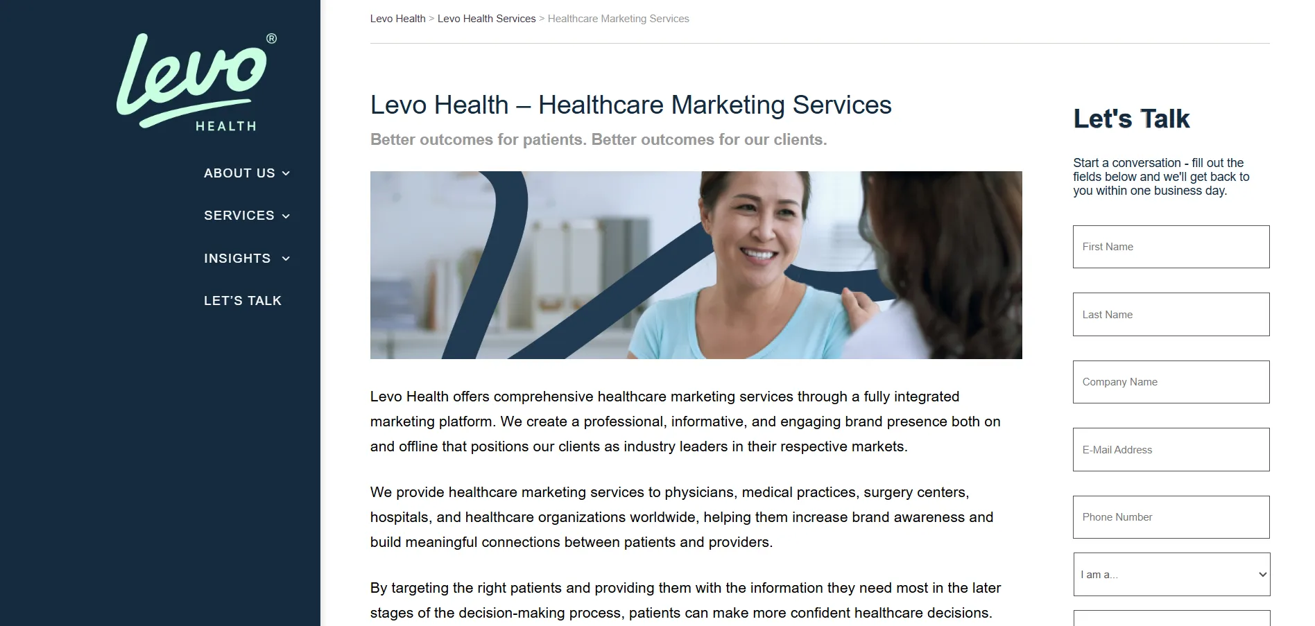Levo Health delivers integrated healthcare marketing to connect patients and providers.