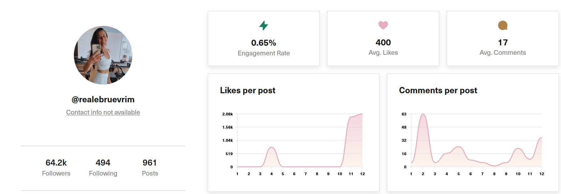 @realebruevrim Instagram account analysis
