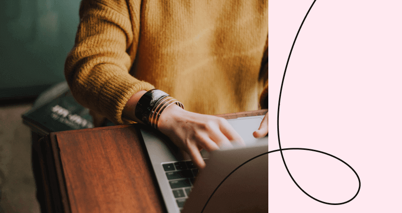 A person is using a laptop computer.