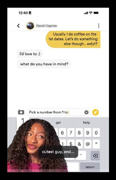 Bumble in-feed ad