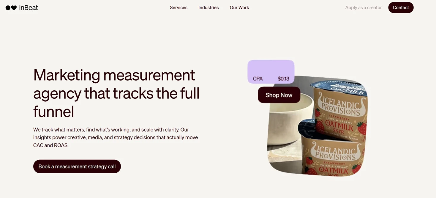 Top Marketing Measurement and Analytics Agency: inBeat