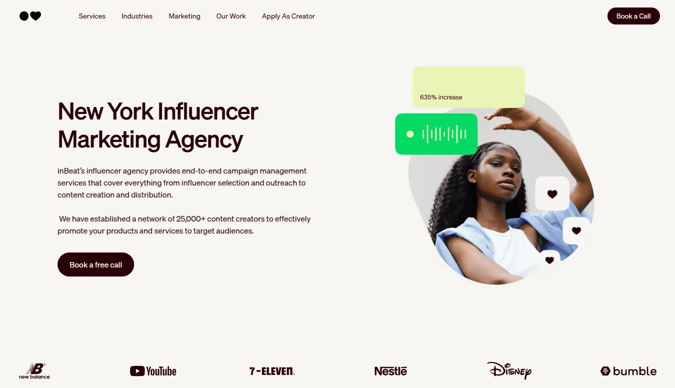 inBeat agency running influencer marketing and creator-led paid social campaigns.