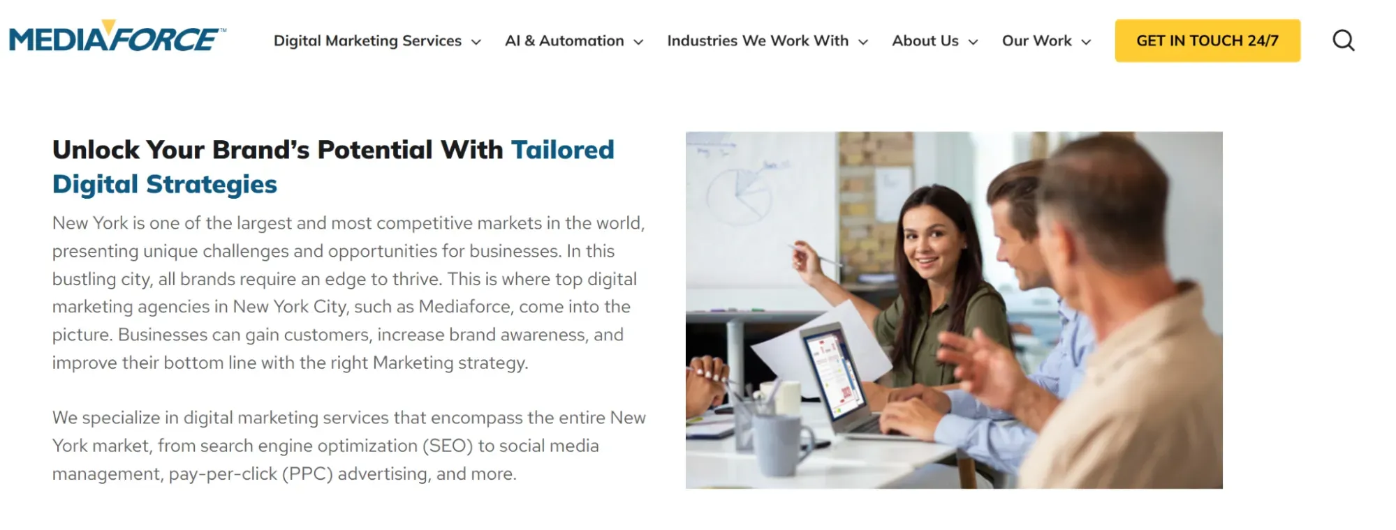 Mediaforce digital marketing agency for SEO, PPC, and social media.