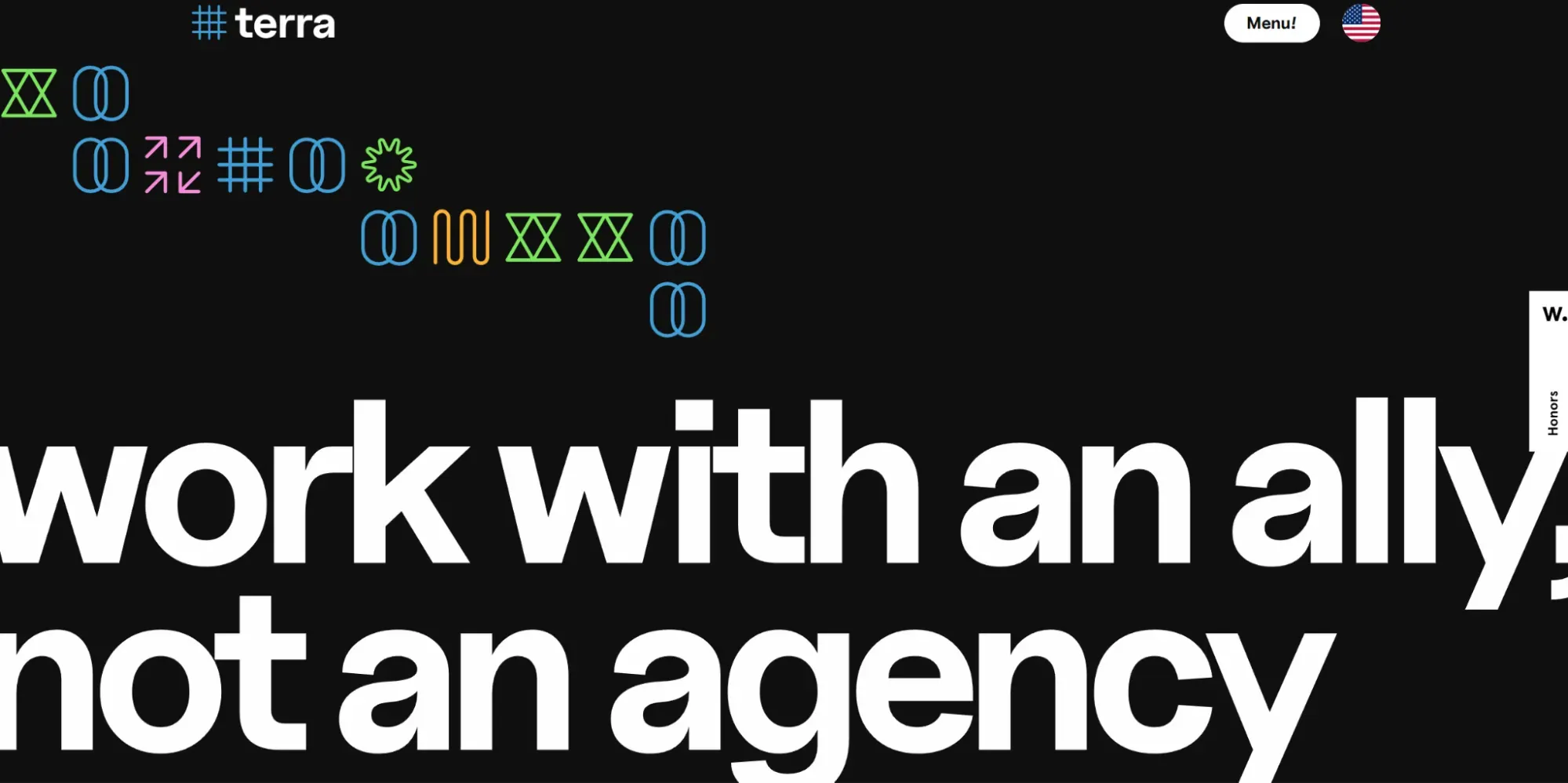 Terra digital agency for product design, branding, and development.