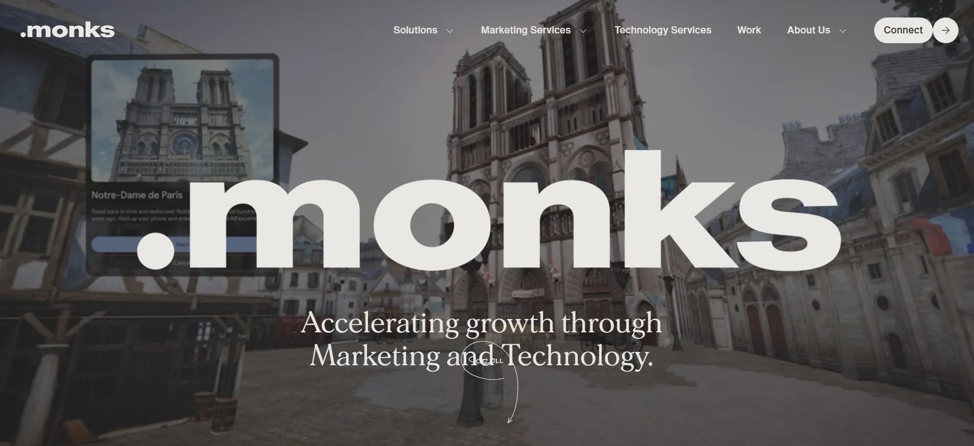 Monks global marketing firm combining technology and creative growth.