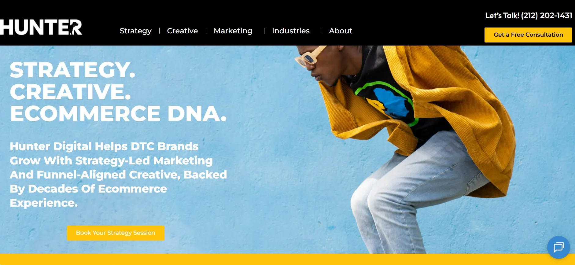 Hunter Digital ecommerce marketing with paid media and CRO focus.
