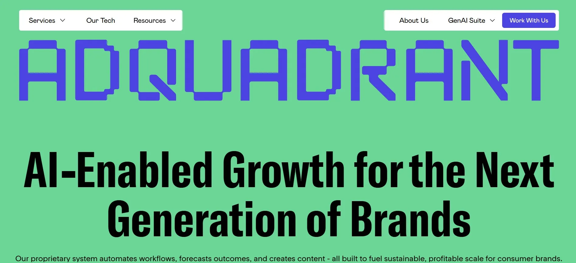 adQuadrant agency using AI and data for ecommerce growth marketing.