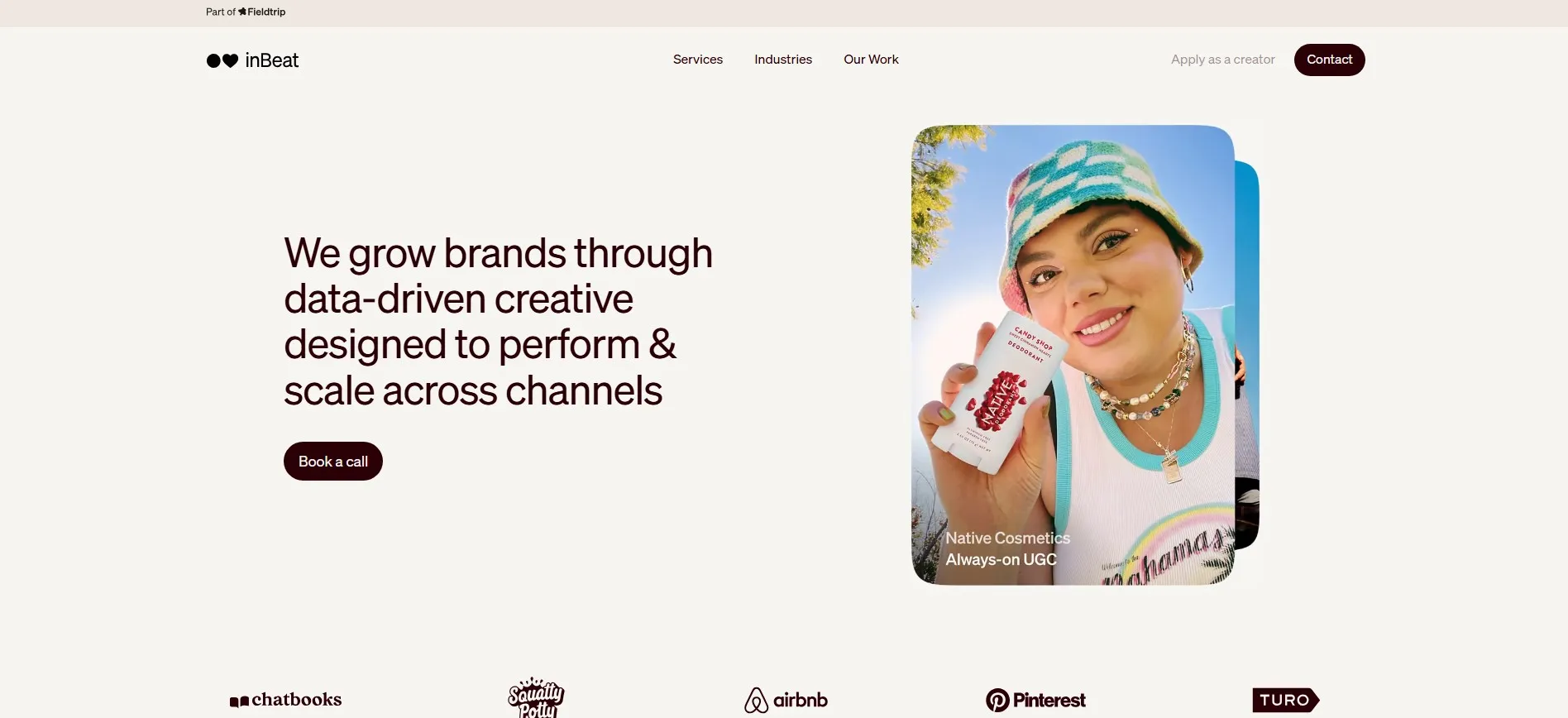 inBeat agency creating UGC ads and influencer-led social campaigns.
