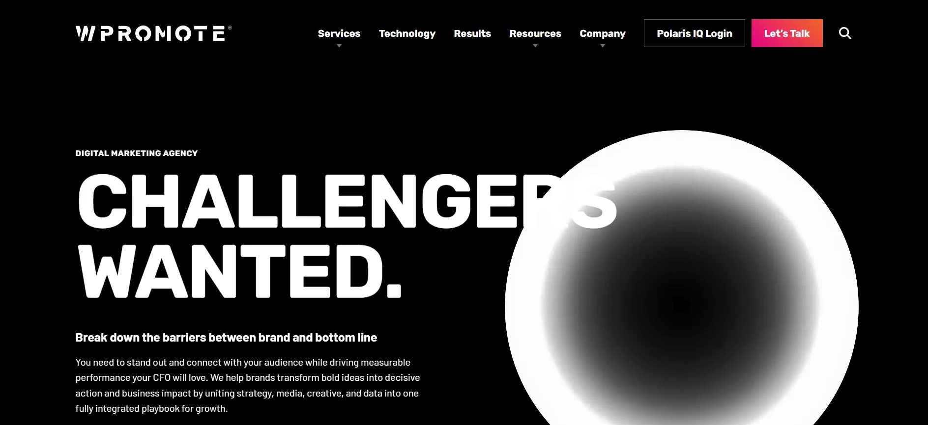 Wpromote digital marketing agency blending media, data, and strategy.