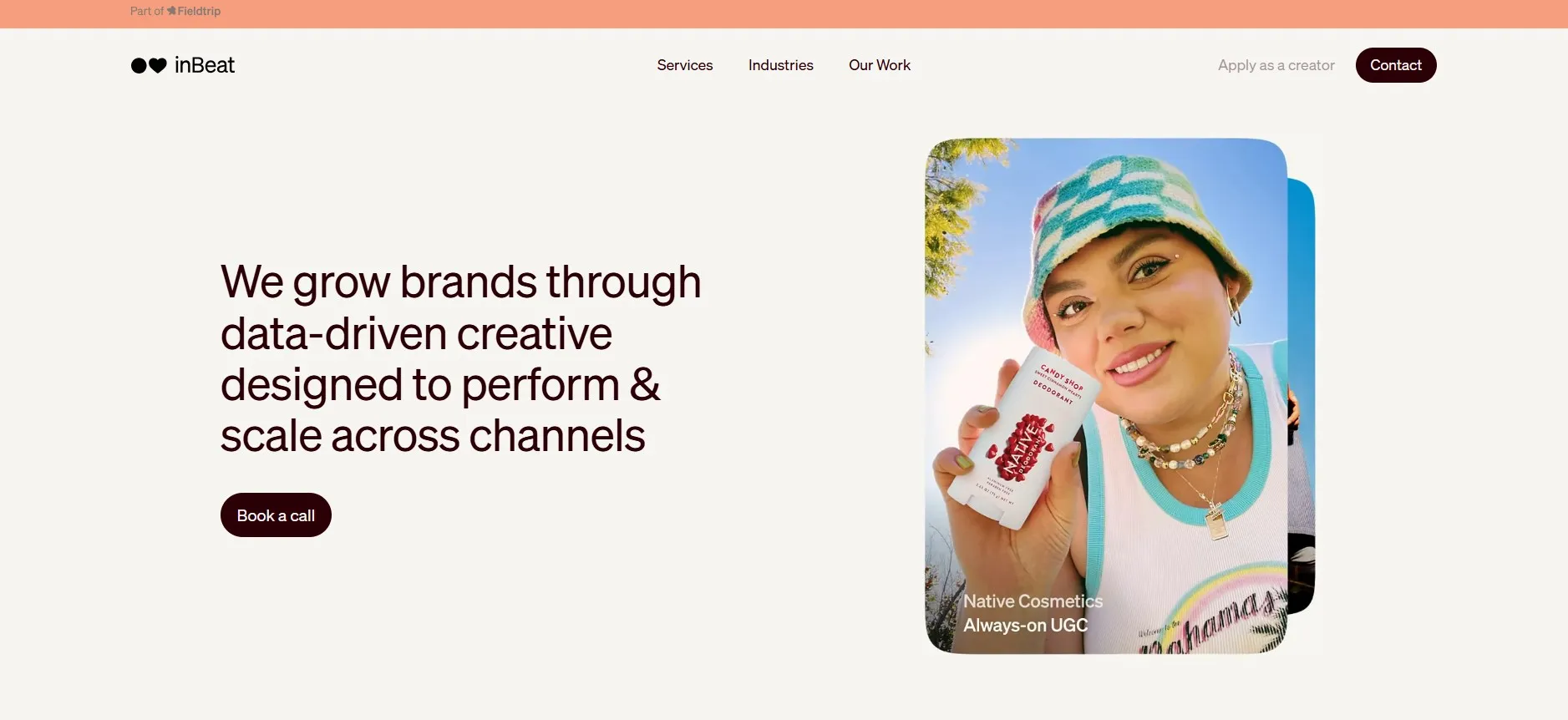 inBeat agency creating UGC and influencer ads for paid social growth.