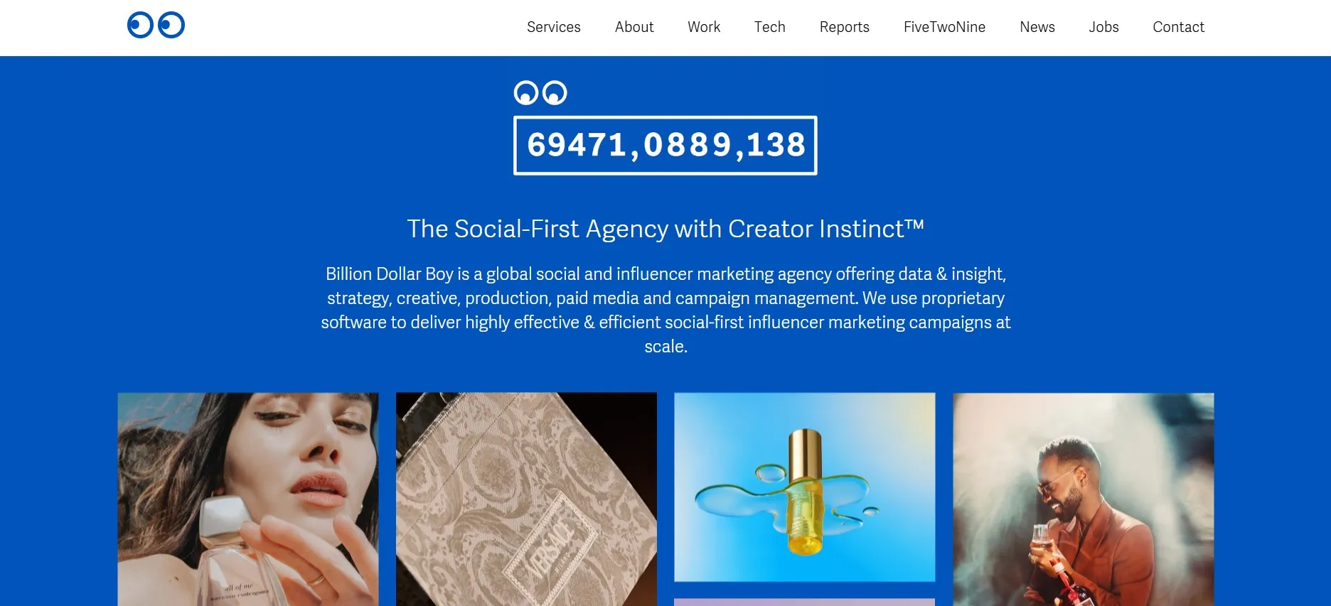 Billion Dollar Boy influencer agency focused on creative and campaign strategy.