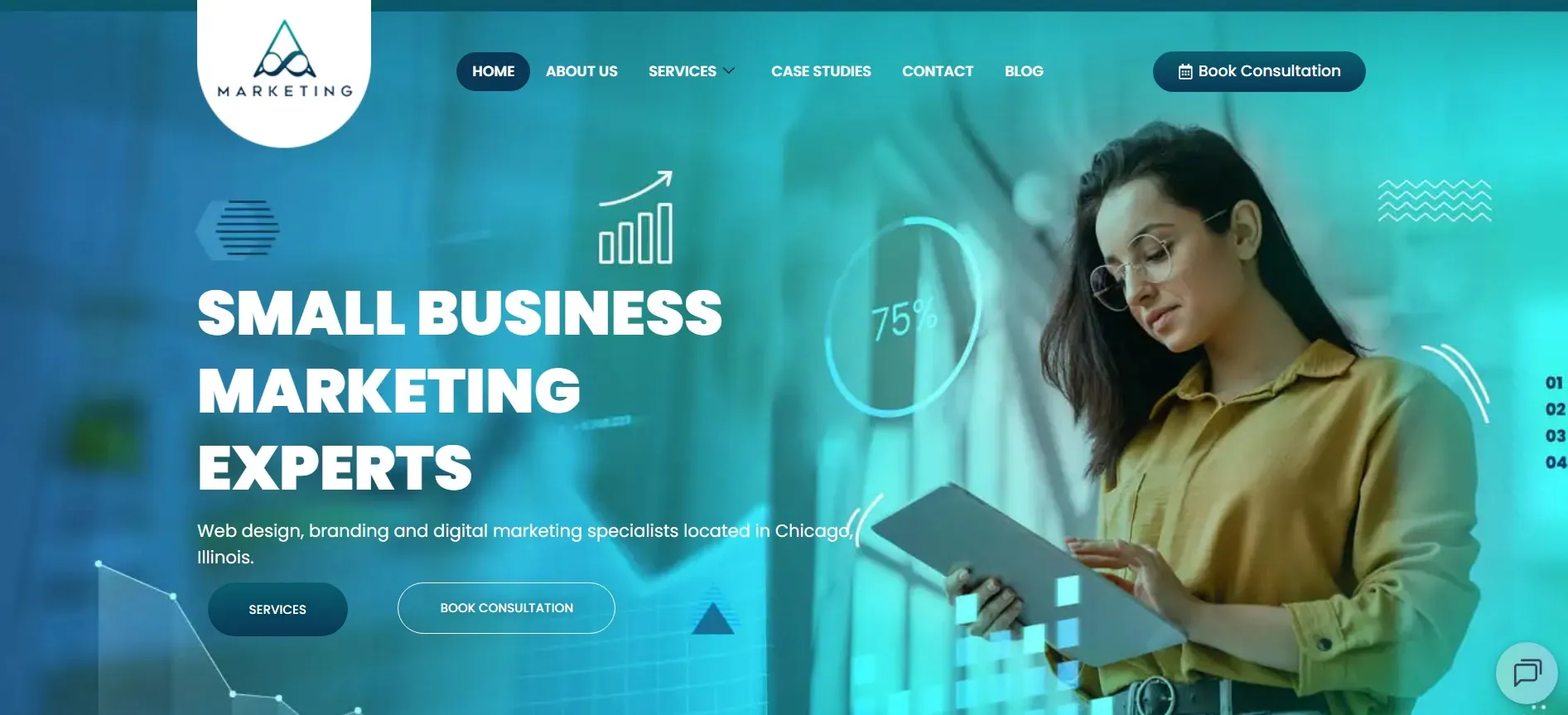 Allevi8 Marketing business agency for web design, branding, and local growth.