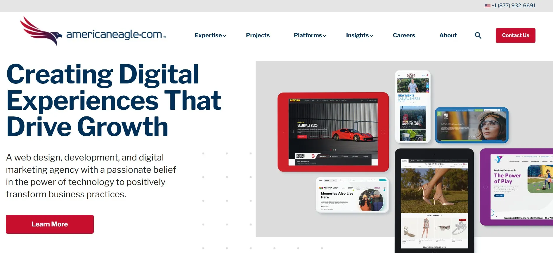 Americaneagle.com digital agency for ecommerce, CMS, marketing, and integrations.