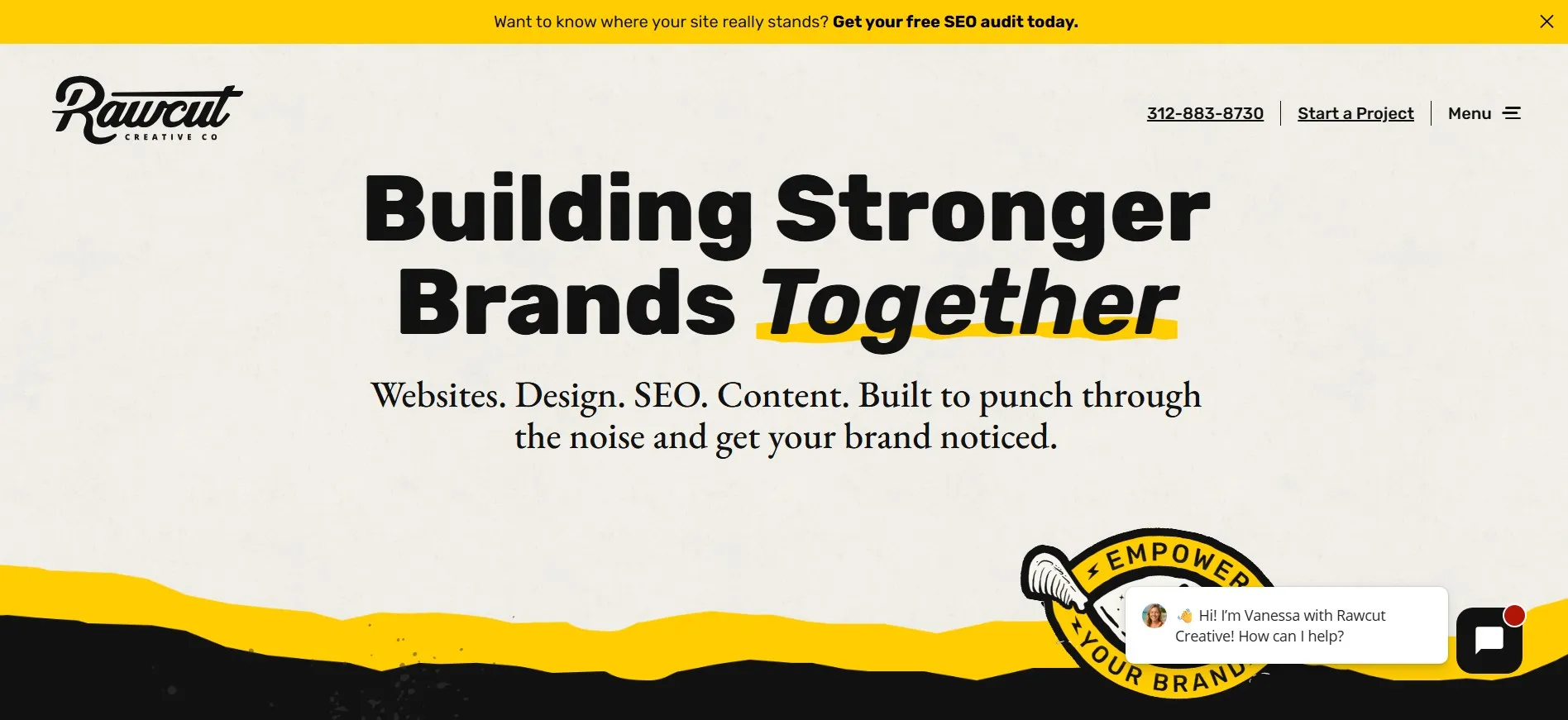 Rawcut Creative agency for brand identity, web design, SEO, and content.