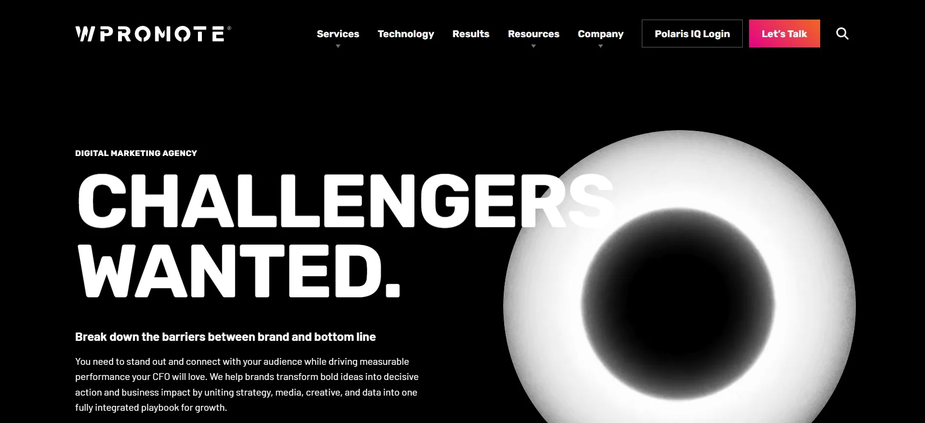 Wpromote digital agency for challenger brands using media, creative, and data.